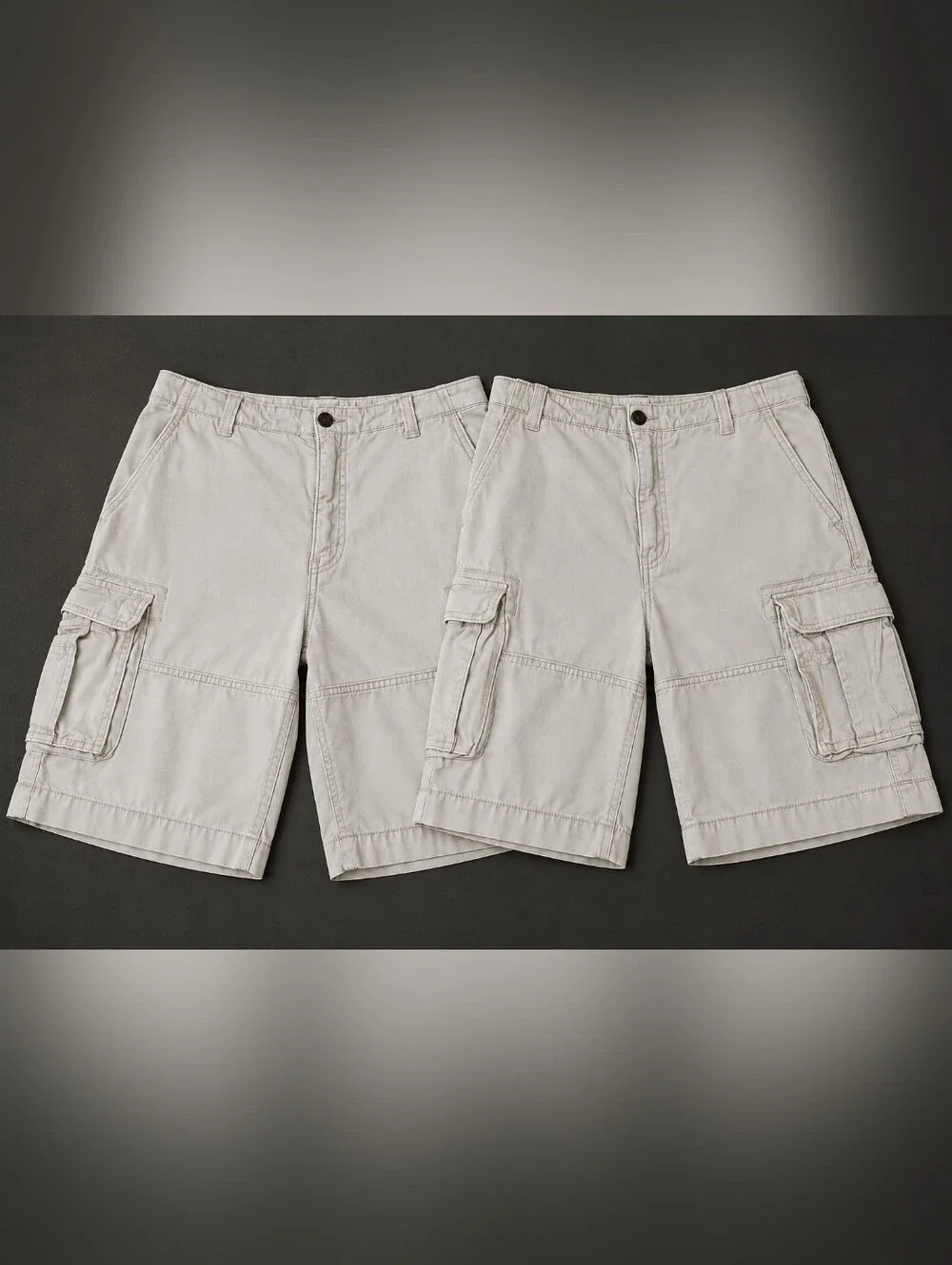 Vintage Gap Kids Boy's Cargo Shorts Size 16 Husky Tan Khaki Lot Of 2 Adjustable